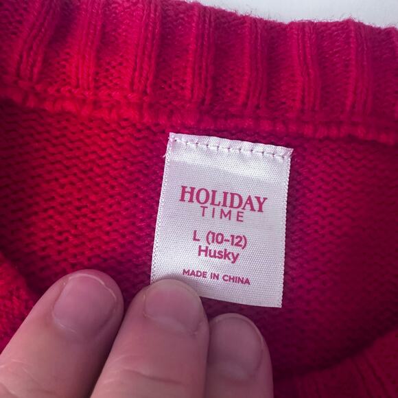 Holiday Time Boys Christmas Sweater - Large Husky - Picture 4 of 5